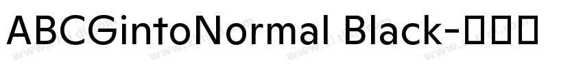 ABCGintoNormal Black字体转换